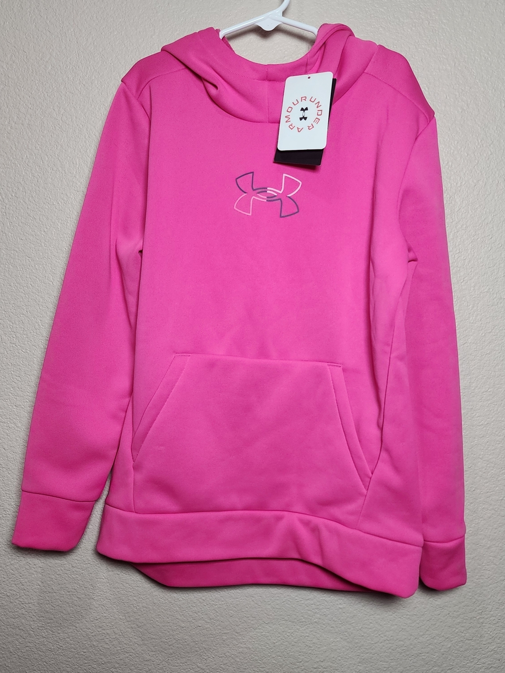 Under Armour Girls' Pink Hooded Pullover